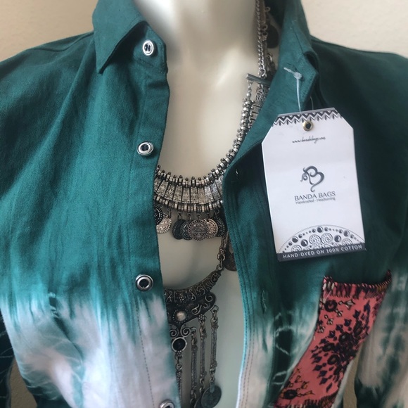 Banda Bags Hand Beaded Tie Dyed Shirt/Jacket - Picture 12 of 15